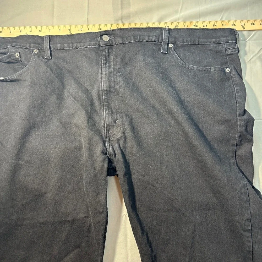 Levi's Jeans 502 Regular Taper Mens 52x27 Black Denim‎ Casual Minimalist